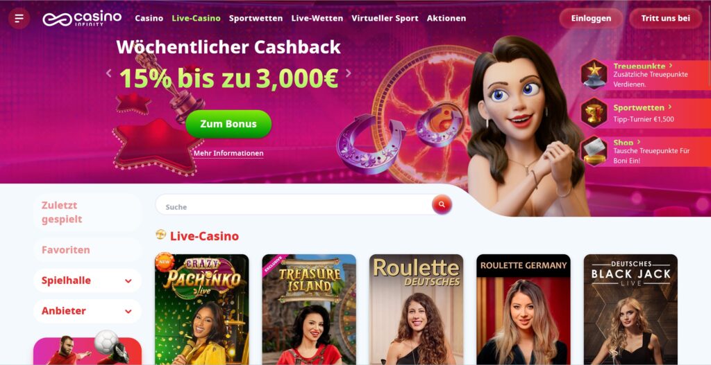 Casino Infinity Live Games