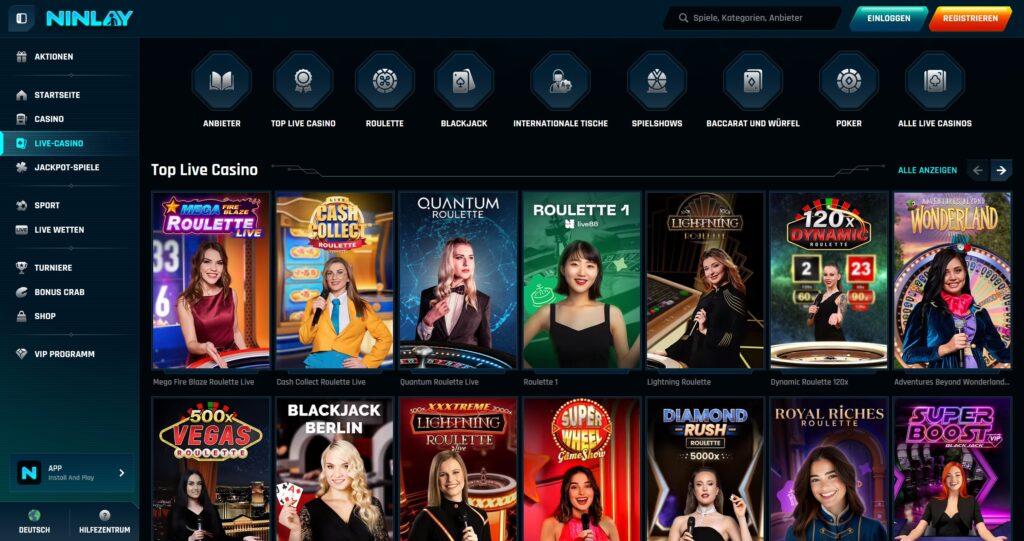 ninlay live casino